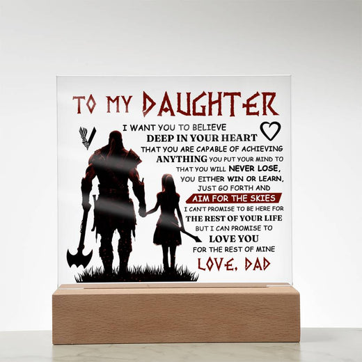To My Daughter Skies Acrylic Plaque