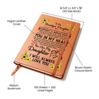 To My Daughter Proud Leather Journal