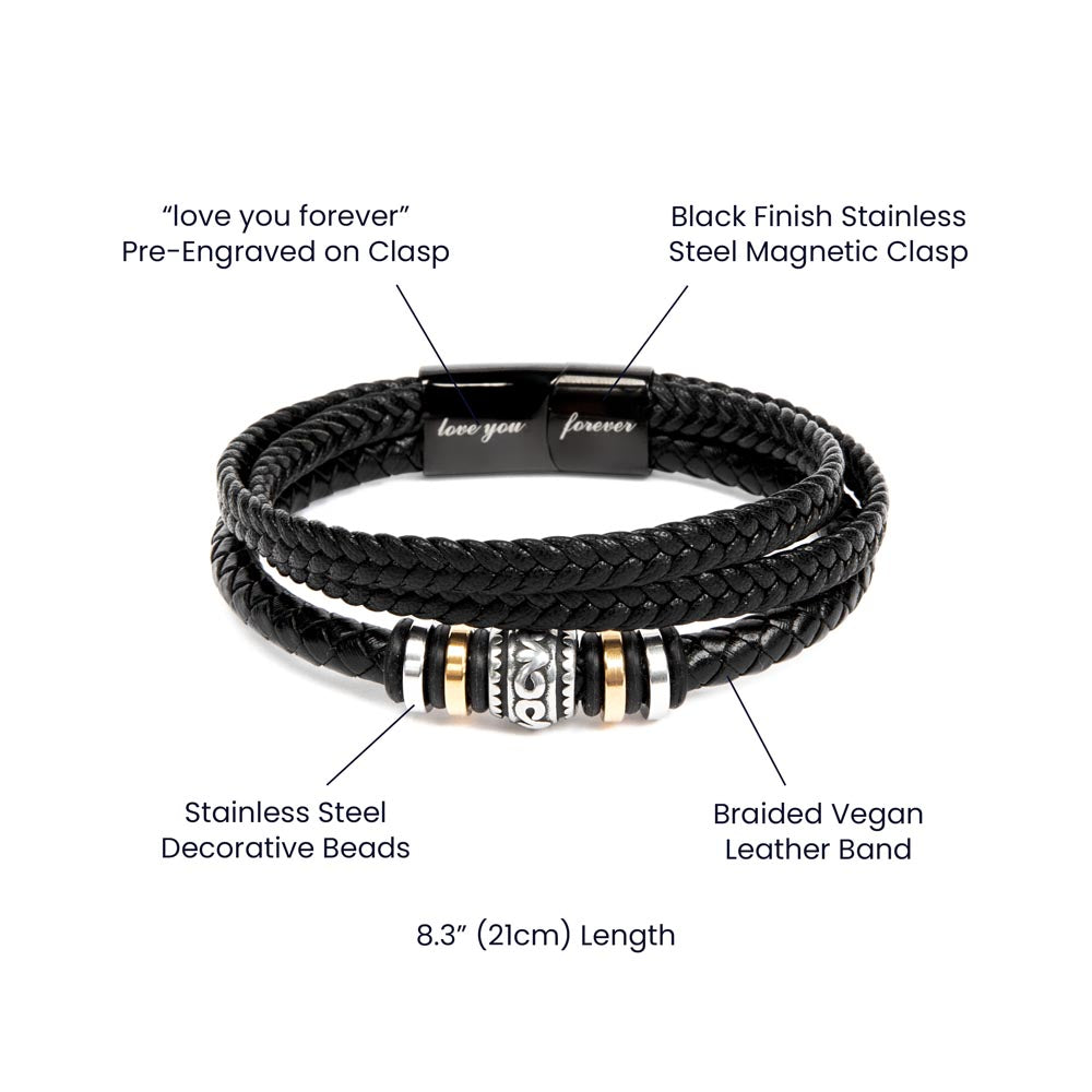 To My Son Stand Tall Bracelet