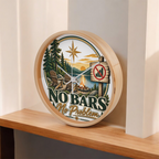 "Up North" No Bars-No Problem Wood Frame Clock