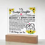 To My Daughter Square Acrylic Plaque