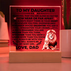 To My Daughter Braver Square Acrylic