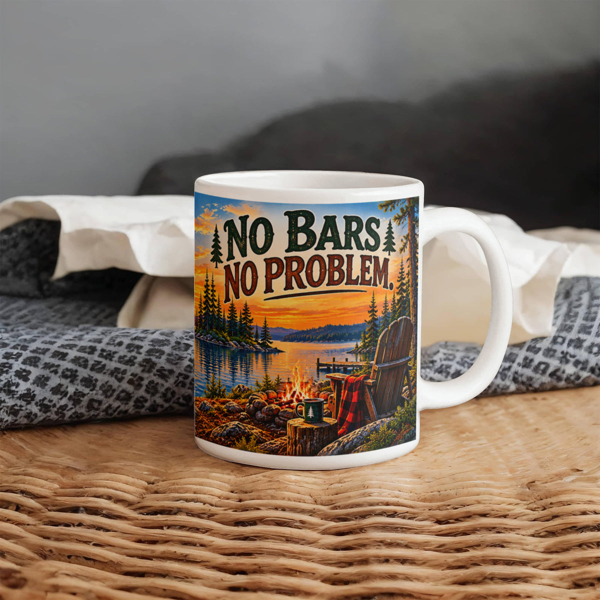 "Up North" No Bars-No Problem Ceramic Mug