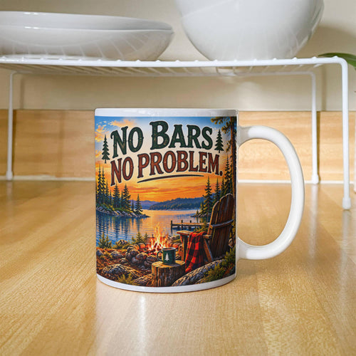 "Up North" No Bars-No Problem Ceramic Mug