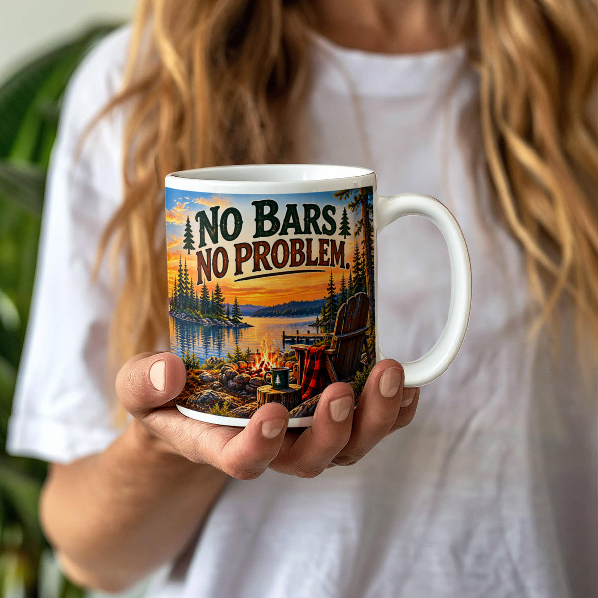 "Up North" No Bars-No Problem Ceramic Mug