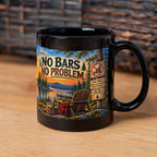 "Up North" No Bars-No Problem Black Ceramic Mug